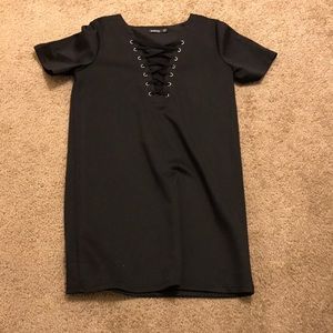 Black boohoo dress